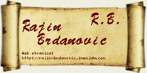 Rajin Brdanović vizit kartica